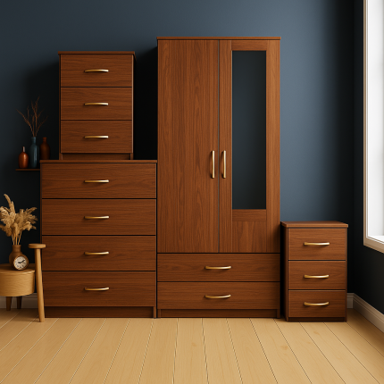 2-Doore Wardrobe Walnut