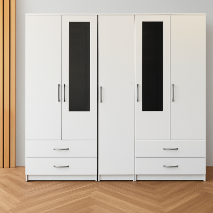 2-HALF MIRROR (5 DOOR) -White