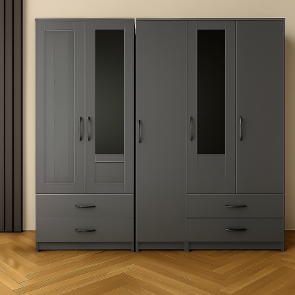 2-HALF MIRROR (5 DOOR) -Grey
