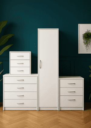 1 Door Wardrobe Set White ( Assembled )