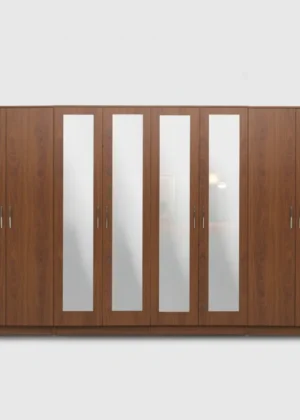 4-FULL MIRROR 8 DOOR WARDROBE (Assembled)