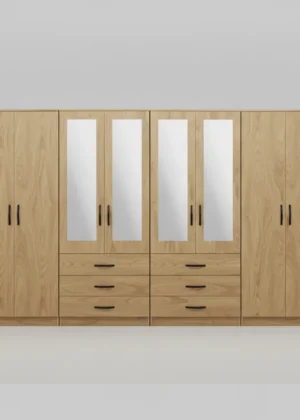 4-HALF MIRROR WITH 6-BOTTOM DRAWERS