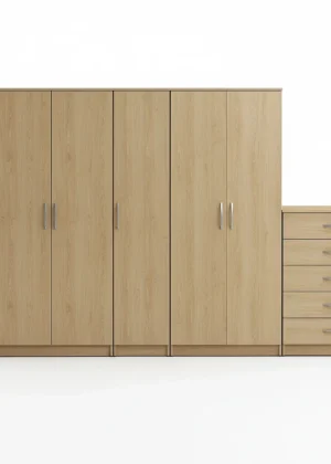 5 DOOR WARDROBE SET (Assembled)