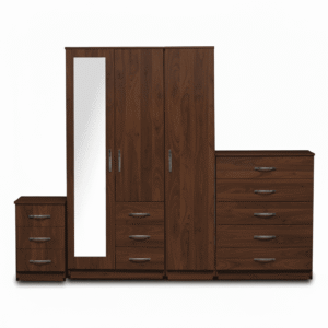 1-FULL MIRROR 3 DOOR WARDROBE (Assembled)