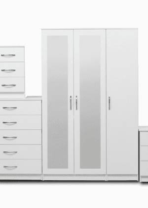 2-FULL MIRROR 3 DOOR WARDROBE (Assembled)