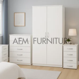 SIMPLE 2 DOOR WARDROBE SET (Assembled)