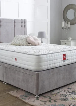 Canterbury Divan Bed Set with Button Headboard