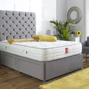 Royal Chester Divan Bed Set with Tall Button Headboard