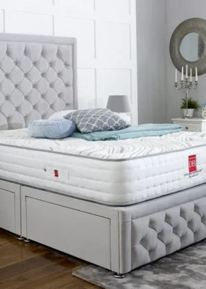 Andalusia Divan Bed Set with Tall Button Headboard and Footboard URL Slug: