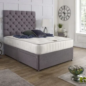 Chessington Divan Bed Set with Tall Button Headboard