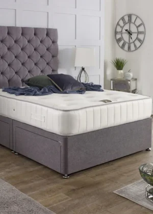 Chessington Divan Bed Set with Tall Button Headboard